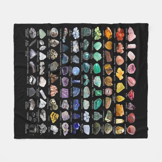 Couverture Polaire Rainbow Gems Crystal Collection Chart Automne Moye (Devant (Horizontal))