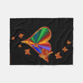 Couverture Polaire Rainbow heart and Butterfly (Devant (Horizontal))