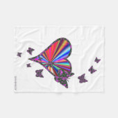 Couverture Polaire Rainbow heart and Butterfly (Devant (Horizontal))