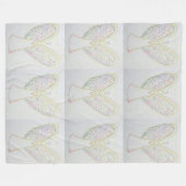 Couverture Polaire Rainbow Hearts Guardian Angel Fleece Blanket (Devant (Horizontal))