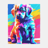 Couverture Polaire Rainbow Hug Dog Art (Devant)