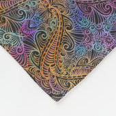 Couverture Polaire Rainbow Kaleidoscope Mandala (Coin)