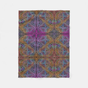 Couverture Polaire Rainbow Kaleidoscope Mandala