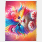 Couverture Polaire Rainbow Kitten (Devant)