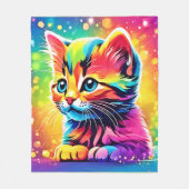 Couverture Polaire Rainbow Kitten Dream (Devant)