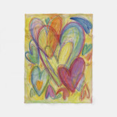 Couverture Polaire Rainbow Love Hearts Soft Fleece Throw Blankets (Devant)