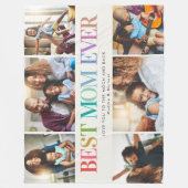 Couverture Polaire Rainbow moderne Best Mom Ever 6 Collage photo (Devant)