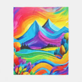 Couverture Polaire Rainbow Mountain Majesty Art (Devant)