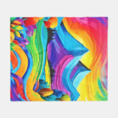 Couverture Polaire Rainbow Mountain Majesty Art (Devant (Horizontal))