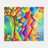Couverture Polaire Rainbow Mountains Paysage Abstrait (Devant (Horizontal))