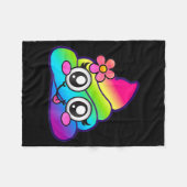 Couverture Polaire Rainbow Op Emoji Cute Unicorn O Flower Silly (Devant (Horizontal))