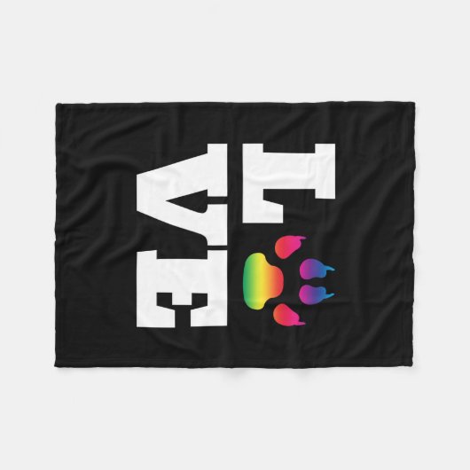 Couverture Polaire Rainbow paw (Devant (Horizontal))