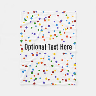 Couverture Polaire Rainbow Polka Motif