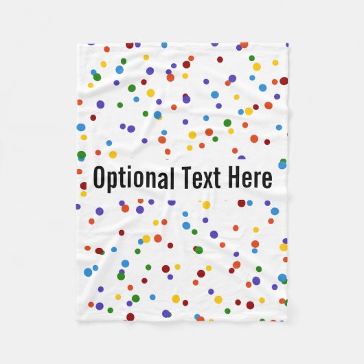 Couverture Polaire Rainbow Polka Motif (Devant)