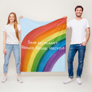 Couverture Polaire RAINBOW Sauvegarder ma planète (personnalisable)
