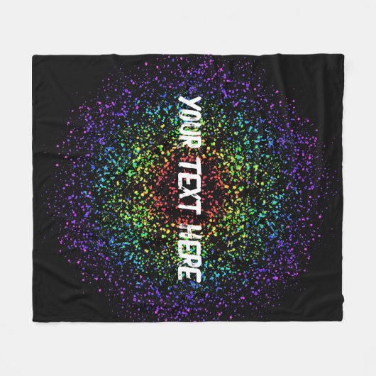 Couverture Polaire Rainbow Star Galaxy Void (Devant (Horizontal))
