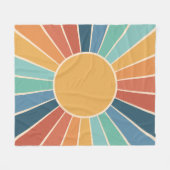 Couverture Polaire Rainbow Starburst Super Rétro Hippie 60s Boho (Devant (Horizontal))