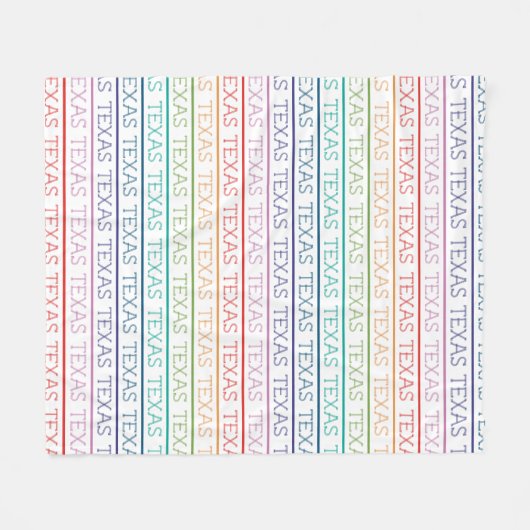 Couverture Polaire Rainbow Texas, Texas (Devant (Horizontal))