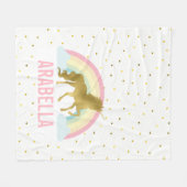 Couverture Polaire Rainbow Unicorn Girl (Devant (Horizontal))