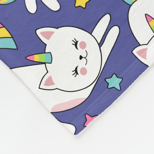 Couverture Polaire Rainbow Unicorn Kitty (Coin)