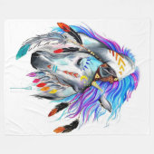 Couverture Polaire Rainbow watercolor (Devant (Horizontal))