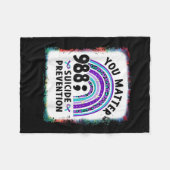 Couverture Polaire Rainbow You 988 Prévention du suicide Sensibilisat (Devant (Horizontal))