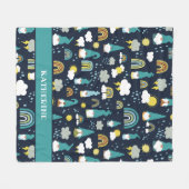 Couverture Polaire Rainy Day Gnomes Rainbow Kids (Devant (Horizontal))