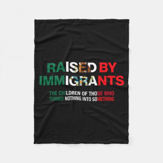 Couverture Polaire Raised By Immigrants - Mexican American Pride (on (Devant)