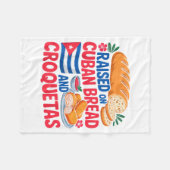 Couverture Polaire Raised On Cuban Bread And Croquetas Cuba Flag Cuba (Devant (Horizontal))