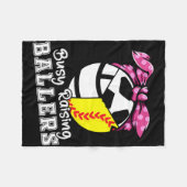 Couverture Polaire Raising Ballers - Drôle de football de balle molle (Devant (Horizontal))