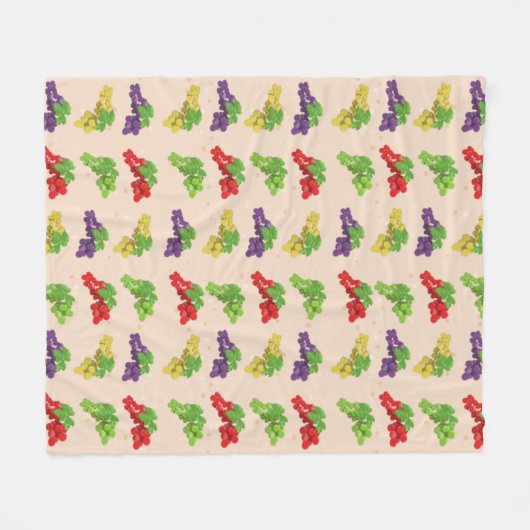 Couverture Polaire Raisins colorés (Devant (Horizontal))