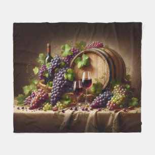 Couverture Polaire Raisins et vin vie morte