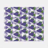 Couverture Polaire Raisins sur Plaid violet blanc (Devant (Horizontal))