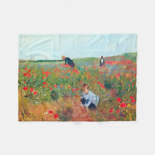 Couverture Polaire Ramasser les fleurs dans un champ, Mary Cassatt (Devant (Horizontal))