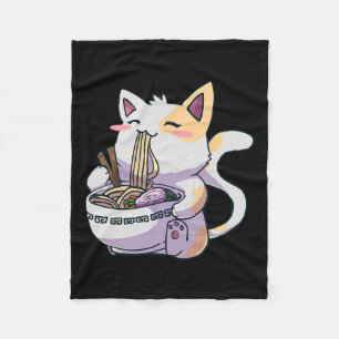 Couverture Polaire Ramen Cat Kawaii Anime Japonais Kawaii Neko