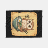 Couverture Polaire Ramen Owl Noodle Kawaii Lover Japanese Funny Graph (Devant (Horizontal))