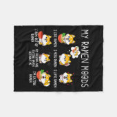 Couverture Polaire Ramen Shiba Inu Amoureux des chiens Nouilles Japon (Devant (Horizontal))