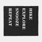 Couverture Polaire Randonnée Explorez Snooze Repeat | Créez votre pro (Devant (Horizontal))