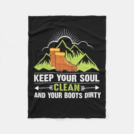 Couverture Polaire Randonnée Gardez votre âme propre (Devant)