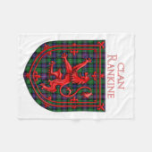 Couverture Polaire Rankine Tartan Scottish Plaid Lion Rampant (Devant (Horizontal))