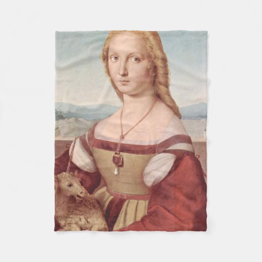 Couverture Polaire Raphael Dame et la Licorne Classique beaux-arts (Devant)