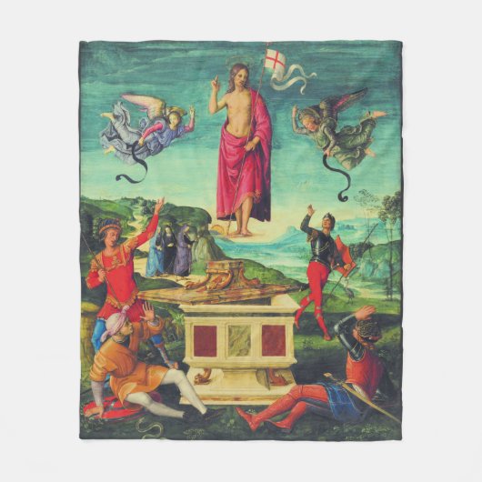 Couverture Polaire Raphael Résurrection de Jésus-Christ Art (Devant)