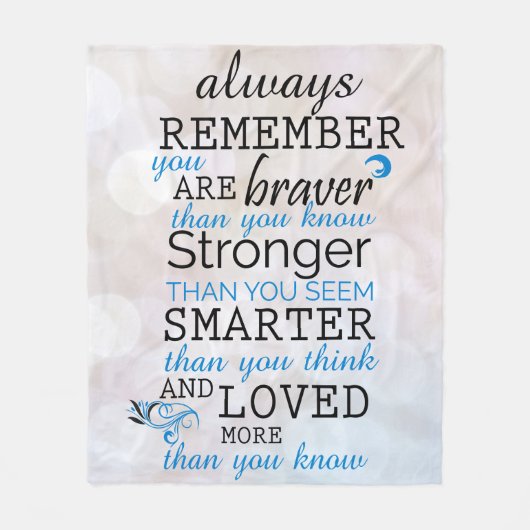 Couverture Polaire Rappelez-vous toujours que vous êtes courageux (Devant)