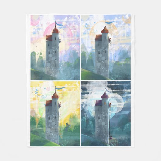 Couverture Polaire Rapunzel du matin à la nuit (Devant)