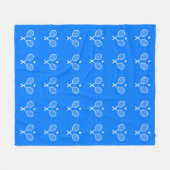 Couverture Polaire Raquettes de tennis Arrière - plan bleu (Devant (Horizontal))