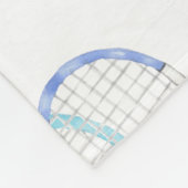 Couverture Polaire Raquettes de tennis avec boule aquarelle (Coin)