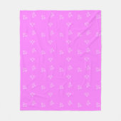Couverture Polaire Raquettes de tennis blanc & Ball Deep PInk (Devant)