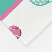 Couverture Polaire Raquettes de tennis croisées vertes avec nom perso (Coin)