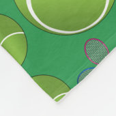 Couverture Polaire Raquettes et filets verts de balles de tennis (Coin)