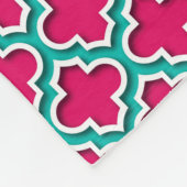 Couverture Polaire Raspberry Teal White Moroccan (Coin)